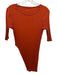 Simon Miller Size S Rust Orange Modal Blend lettuce edge Ribbed 3/4 Sleeve Top Rust Orange / S