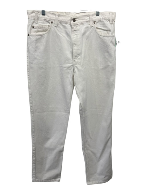 Levi Size 38 White Cotton Solid Jean Men's Pants White / 38