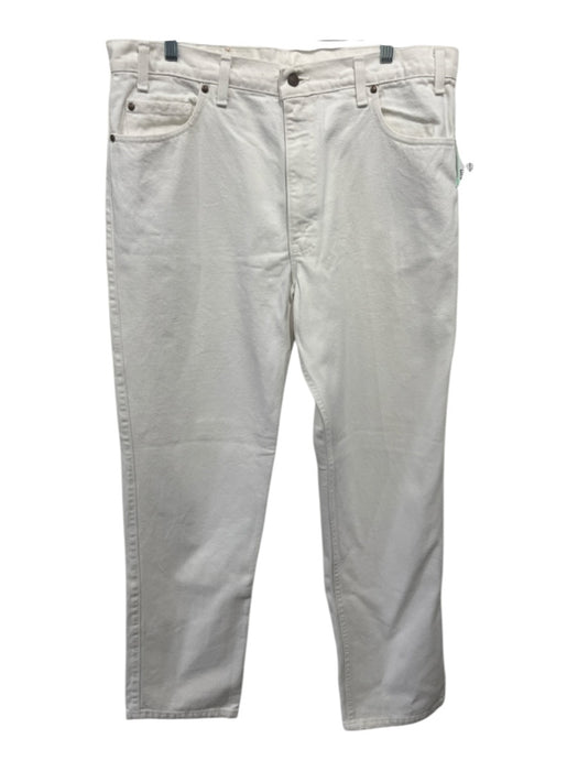 Levi Size 38 White Cotton Solid Jean Men's Pants White / 38