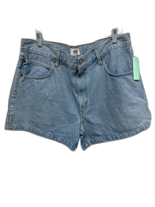 Agolde Size 33 Light Wash Cotton & Lyocell Denim High Rise Mini Shorts Light Wash / 33