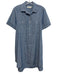 Everlane Size S Denim Blue Cotton Collar Neck Button Down Short Sleeve Dress Denim Blue / S