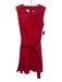 Akris Punto Size 12 Denim Red Baumwolle Cotton Back & front zip Sleeveless Dress Denim Red / 12