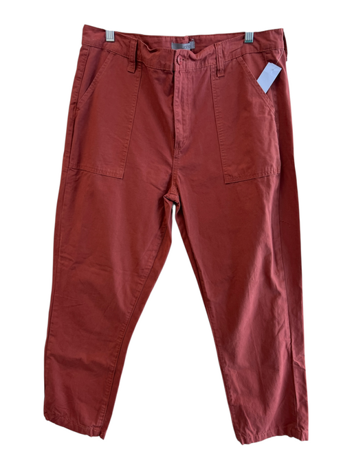 Joe's Size 35 Pink Cotton High Rise Zip Fly Belt loops Tapered Pants Pink / 35