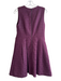 Kirna Zabete Size 14 Purple Cotton Blend Sleeveless Embossed Detail V Neck Dress Purple / 14
