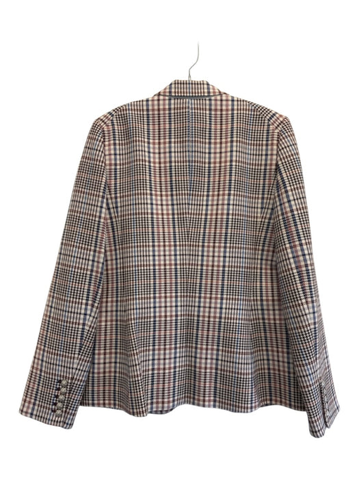 Veronica Beard Size 12 Pink, Brown, Cream Cotton Long Sleeve Blazer Jacket Pink, Brown, Cream / 12