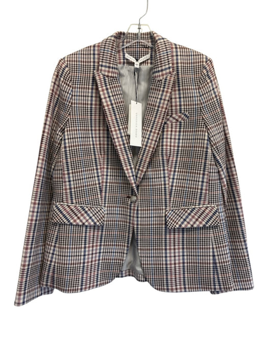 Veronica Beard Size 12 Pink, Brown, Cream Cotton Long Sleeve Blazer Jacket Pink, Brown, Cream / 12