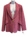 L'agence Size 10 Pink & gray Wool & Acrylic Single Button Herringbone Jacket Pink & gray / 10