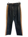Scotch & Soda Size XL Black & Brown Sheep Leather Elastic Waist Slim Leg Pants Black & Brown / XL