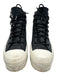 Converse Shoe Size 8 Black & White Leather Upper High Top Lace Up Sneakers Black & White / 8