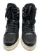 Ash Shoe Size 38 Black & White Leather High Top Rhinestone Hidden Wedge Sneakers Black & White / 38