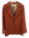 See By Chloe Size 42 Rust Orange Wool Blend Lapel Button Down pea Coat Rust Orange / 42