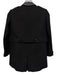Burberry Brit Size 10 Black & Silver Wool Blend Leather Studded Collar Coat Black & Silver / 10