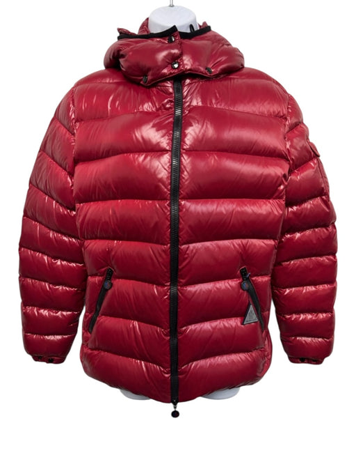 Moncler Size 5 Red Polyamide Goose Down Zip Hood Puffer Jacket Red / 5