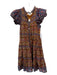 Sea New York Size XS Brown & Multi Cotton Ruffle Cap Sleeve Floral Midi Dress Brown & Multi / XS