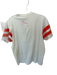Clare V Size M Cream & Orange Cotton Short Sleeve Stripe Sleeve Top Cream & Orange / M