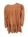 Christy Dawn Size S Orange Organic Cotton Long Balloon Sleeve Buttons Dress Orange / S