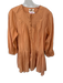 Christy Dawn Size S Orange Organic Cotton Long Balloon Sleeve Buttons Dress Orange / S