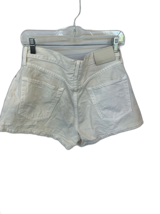 Citizens of Humanity Size 28 Cream Cotton High Waist Button Fly Shorts Cream / 28
