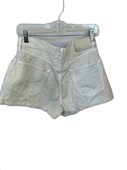 Citizens of Humanity Size 28 Cream Cotton High Waist Button Fly Shorts Cream / 28