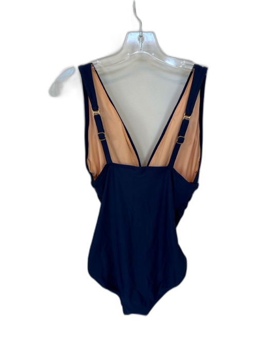 J. Crew Size M Navy Polyester Blend Adjustable straps Padding Solid Swimsuit Navy / M