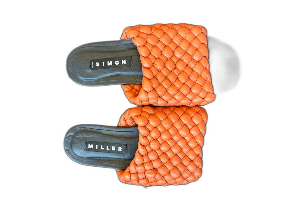 Simon Miller Shoe Size 37 Orange & Black Leather Braided Mules Orange & Black / 37