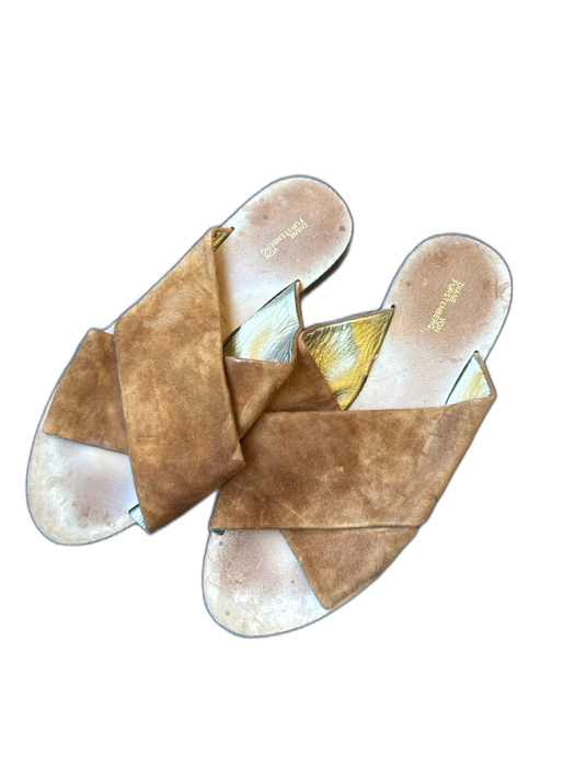 Diane Von Furstenberg Shoe Size 7 Brown Suede Cross Over Mules Brown / 7