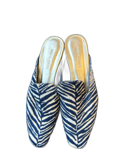 Rachel Comey Shoe Size 7 Black & Yellow Canvas Metallic Thread Wedge Mules Black & Yellow / 7