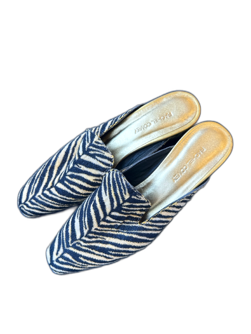 Rachel Comey Shoe Size 7 Black & Yellow Canvas Metallic Thread Wedge Mules Black & Yellow / 7