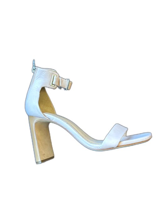 Rag & Bone Shoe Size 37 Blush Leather Block Heel Back Zip Square Toe Sandals Blush / 37