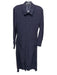 Madewell Size 6 Navy Blue, Red & White Viscose Floral Long Sleeve Collared Dress Navy Blue, Red & White / 6