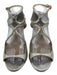 Jimmy Choo Shoe Size 36.5 Champagne Leather Upper Metallic Strappy Sandals Champagne / 36.5