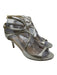 Jimmy Choo Shoe Size 36.5 Champagne Leather Upper Metallic Strappy Sandals Champagne / 36.5