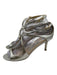 Jimmy Choo Shoe Size 36.5 Champagne Leather Upper Metallic Strappy Sandals Champagne / 36.5