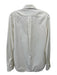 Celine Size 34 / XS White & Green Cotton Long Sleeve Button Down Collar Top White & Green / 34 / XS
