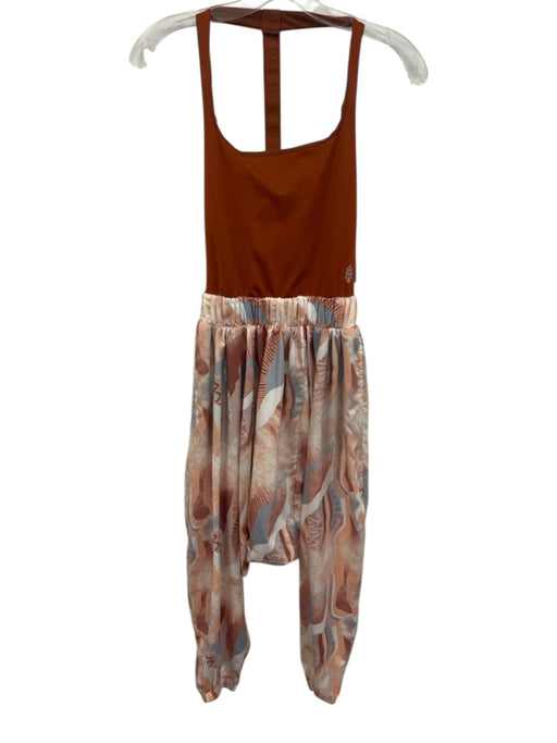 FP Movement Size XS Rust, Pink & Mulit Sleeveless Abstract Print Jumpsuit Rust, Pink & Mulit / XS