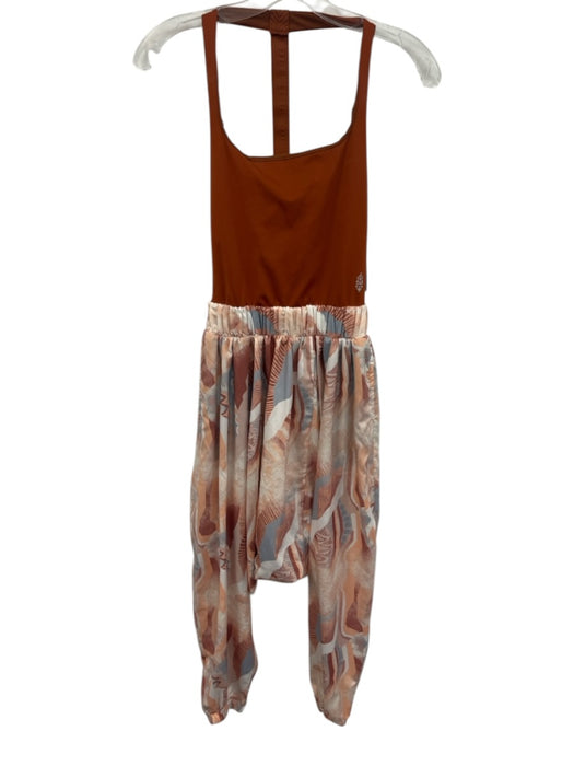 FP Movement Size XS Rust, Pink & Mulit Sleeveless Abstract Print Jumpsuit Rust, Pink & Mulit / XS