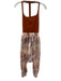 FP Movement Size XS Rust, Pink & Mulit Sleeveless Abstract Print Jumpsuit Rust, Pink & Mulit / XS