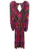 Farm Rio Size Small Pink, Orange, Green Long Sleeve Mixed Floral Tiered Dress Pink, Orange, Green / Small