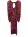 Farm Rio Size Small Pink, Orange, Green Long Sleeve Mixed Floral Tiered Dress Pink, Orange, Green / Small