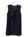 English Factory Size S Black Polyester Sleeveless Side Zip Lace Up Dress Black / S