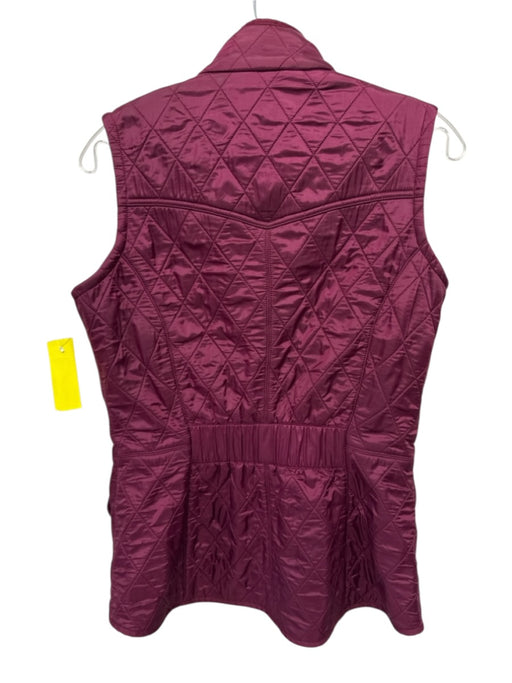 Barbour Size  T4 Maroon Red Polyamide Sleeveless Quilted Zip Up Vest Maroon Red / T4