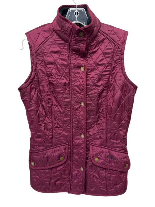 Barbour Size  T4 Maroon Red Polyamide Sleeveless Quilted Zip Up Vest Maroon Red / T4