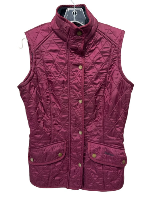 Barbour Size  T4 Maroon Red Polyamide Sleeveless Quilted Zip Up Vest Maroon Red / T4