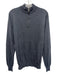 Peter Millar Size L Gray Merino Wool Blend Solid Quarter Zip Men's Sweater Gray / L