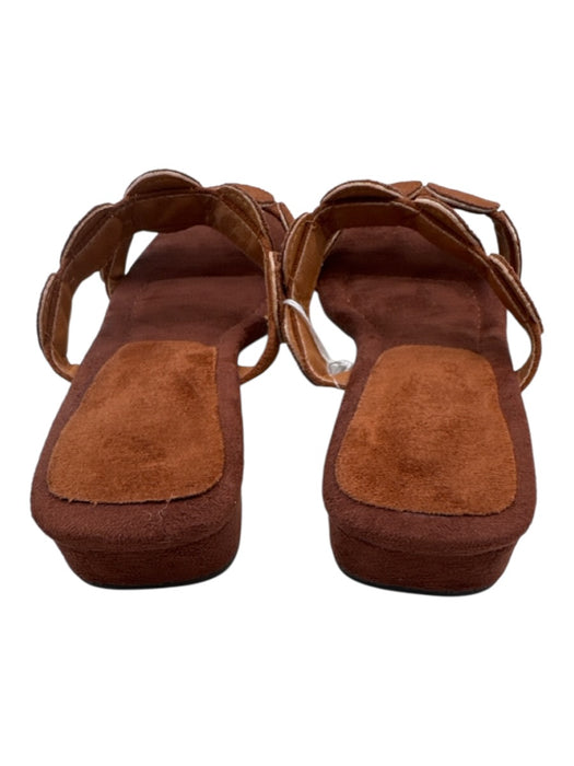 Lacceti Shoe Size 35 Brown Suede Circles Low Block Heel Mule Sandals Brown / 35