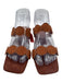 Lacceti Shoe Size 35 Brown Suede Circles Low Block Heel Mule Sandals Brown / 35