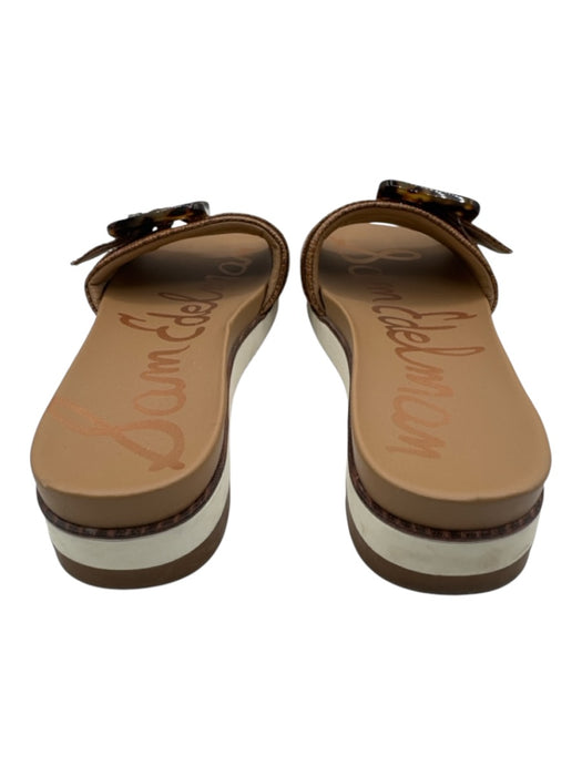 Sam Edelman Shoe Size 5 Brown & White textile upper Woven Tortoiseshell Sandals Brown & White / 5