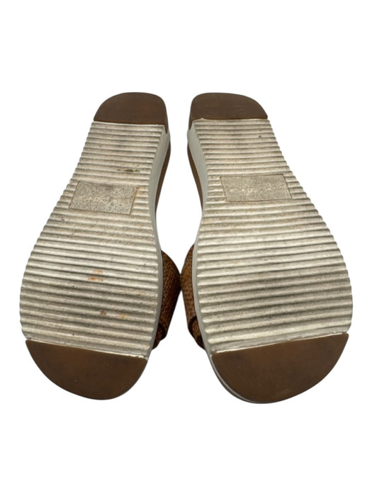 Sam Edelman Shoe Size 5 Brown & White textile upper Woven Tortoiseshell Sandals Brown & White / 5