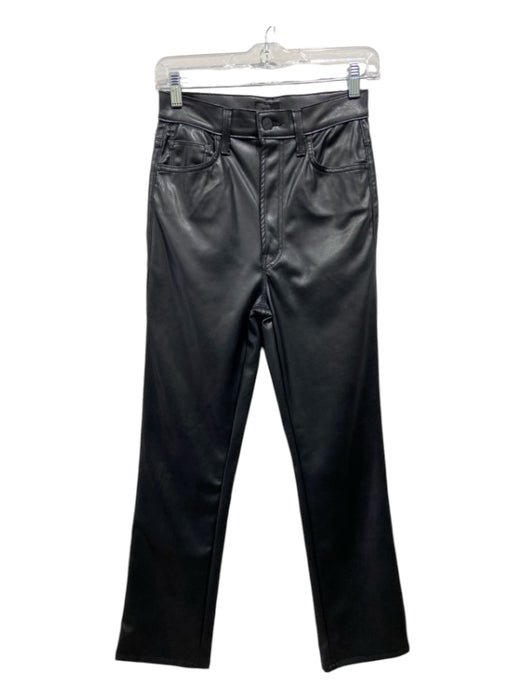 Mother Size 26 Black Polyurethane Faux Leather Bootcut Ankle High Rise Pants Black / 26