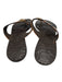 Tory Burch Shoe Size 7 Brown Leather Logo Flip flop Thong Strap Sandals Brown / 7